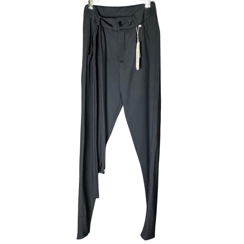 Buffbunny Collection Black‎ Belted Leggings S High Rise Luxe Athleisure Minimal